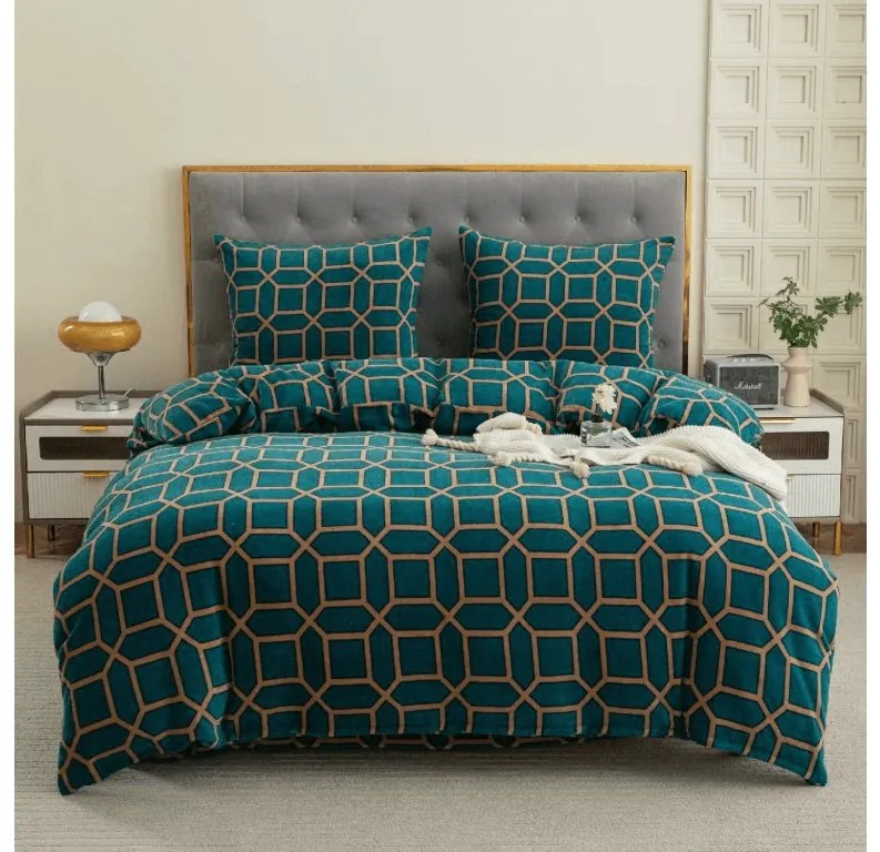 Mikroplyšové obliečky KERNATO zelené Rozmer obliečky: 70 x 80 cm | 140 x 200 cm