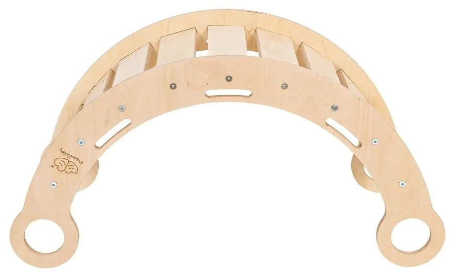 Hojdačka z borovicového dreva v prírodnej farbe 39x75x38 cm Montessori – Meowbaby