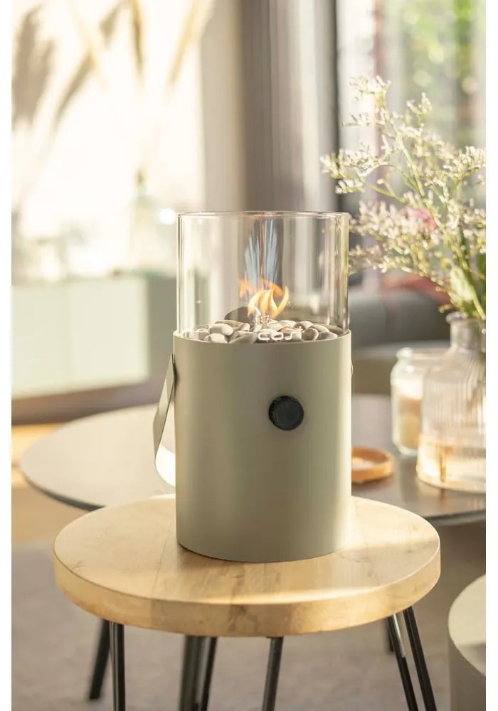 Olivovozelená plynová lampa Cosi Original, výška 30 cm