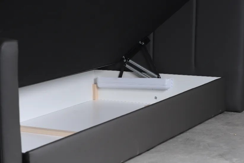 Postel boxspring KABRERA 180 x 200 cm; šedá