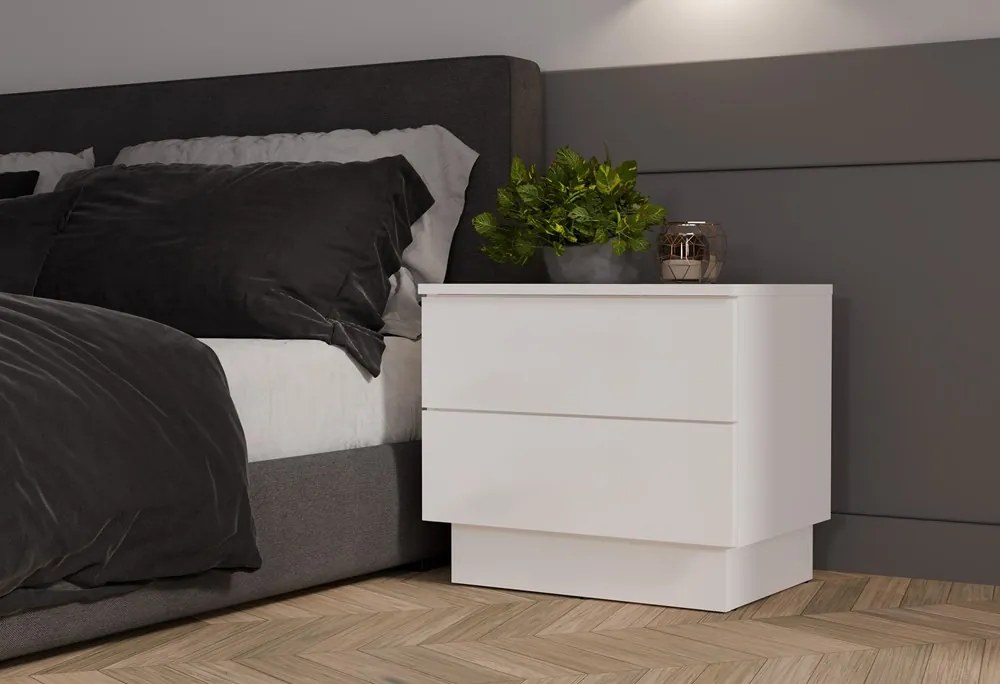 Noční stolek Amber 55 cm bílý