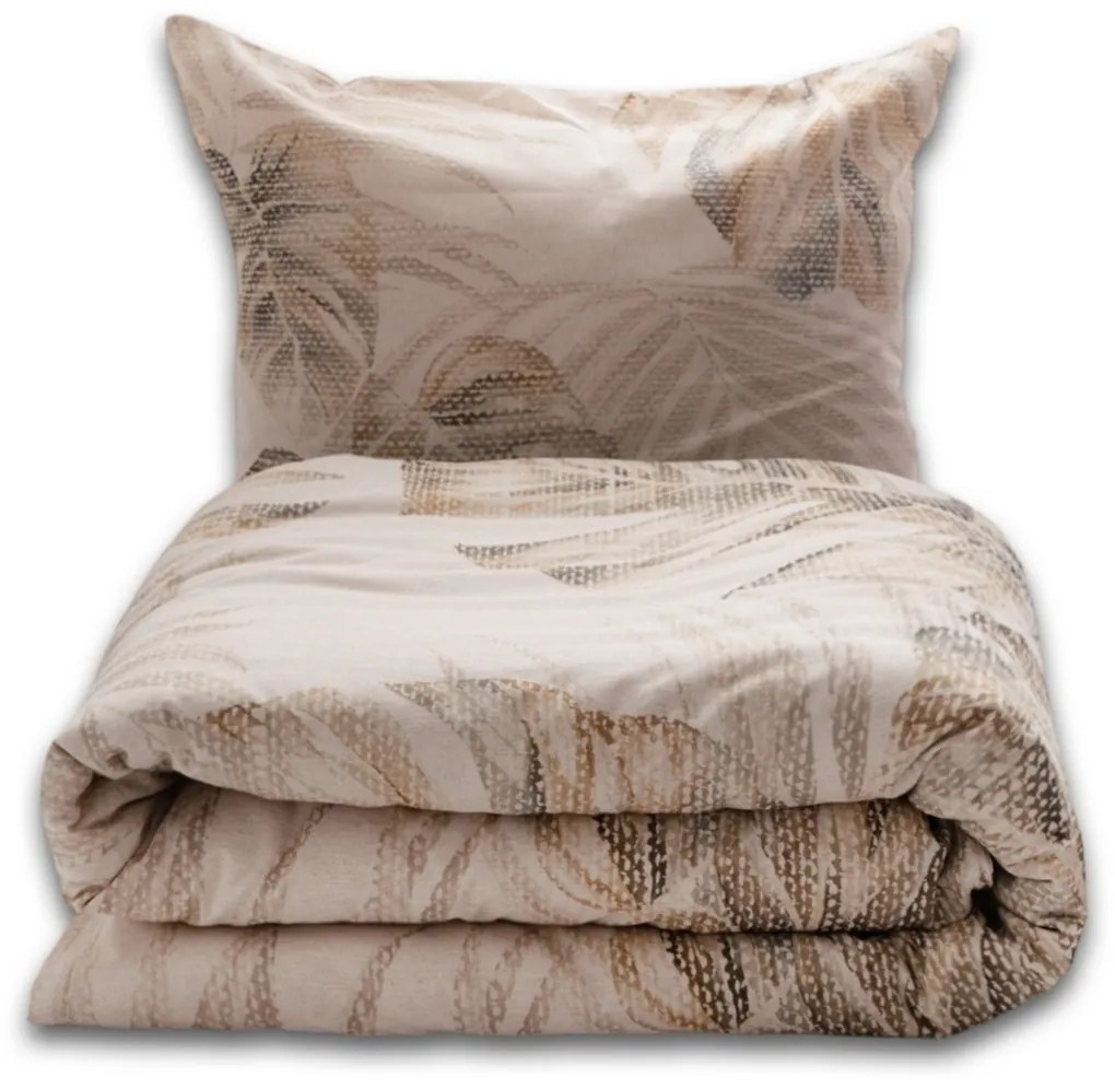 Obliečky zo zmesi bavlny a ľanu Monstera, 160 x 200 cm, 2 ks 70 x 80 cm