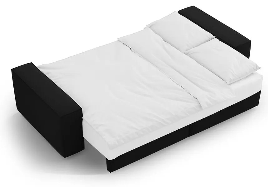 Čierna rozkladacia pohovka 247 cm Jodie – Micadoni Home