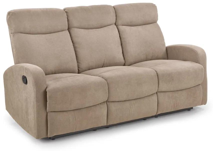 OSLO 3S sofa with recliner function color: beige