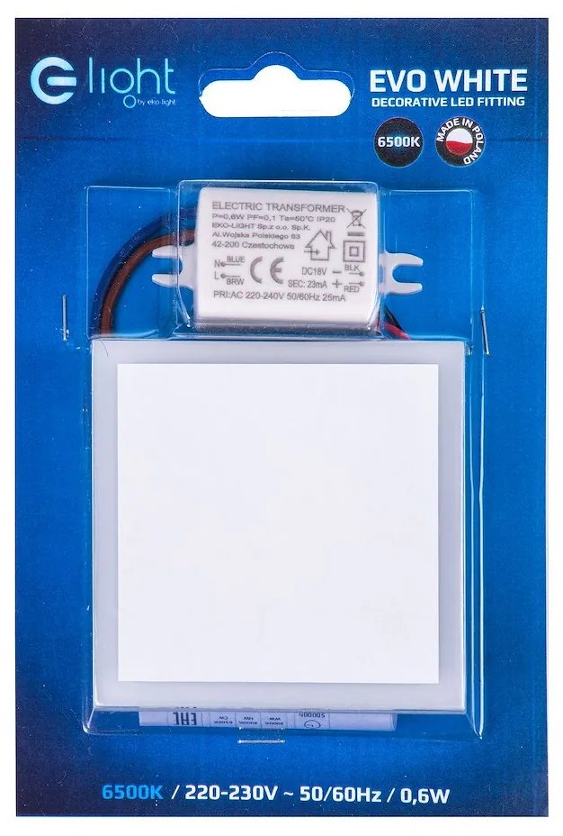 Schodiskové LED svietidlo Evo, 1x LED 0,6w, 4000k, w