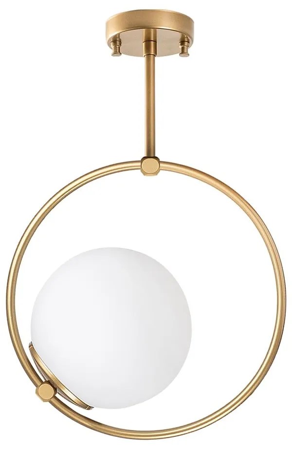 Stropné svietidlo v zlatej farbe so skleneným tienidlom 39x26 cm Dolunay – Opviq lights