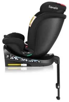 Lionelo - Autosedačka so základňou otočná NAVY i-Size 40-150 cm čierna/červená