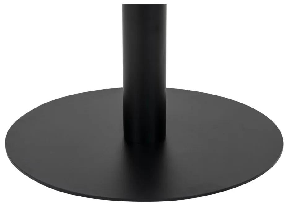 Okrúhly jedálenský stôl Kane 110 cm imitácia mramoru / čierny