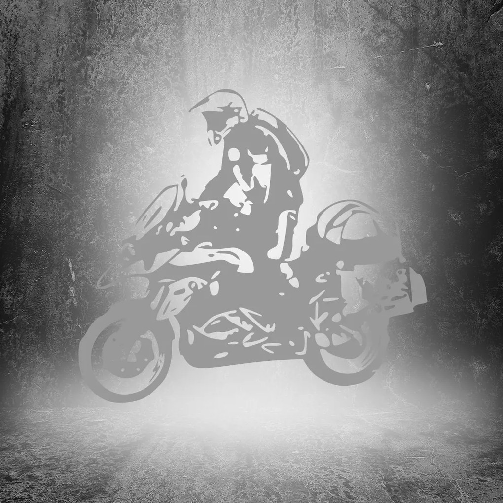 Veselá Stena Samolepka Motorka BMW GS Enduro Farba: růžová, Veľkosť: 80 x 72 cm