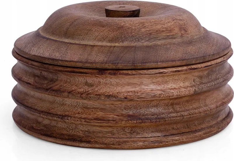 Ručne vyrobená drevená uzatvárateľná nádoba na potraviny