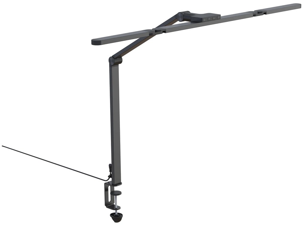 Stolná LED lampa CLARIO, svorka, diaľkové ovládanie