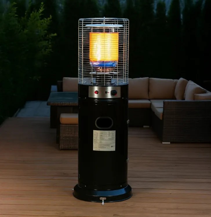 Plynový ohrievač 11 kW sklenený ohrievač do záhrady, terasy, redukčný kryt hadice