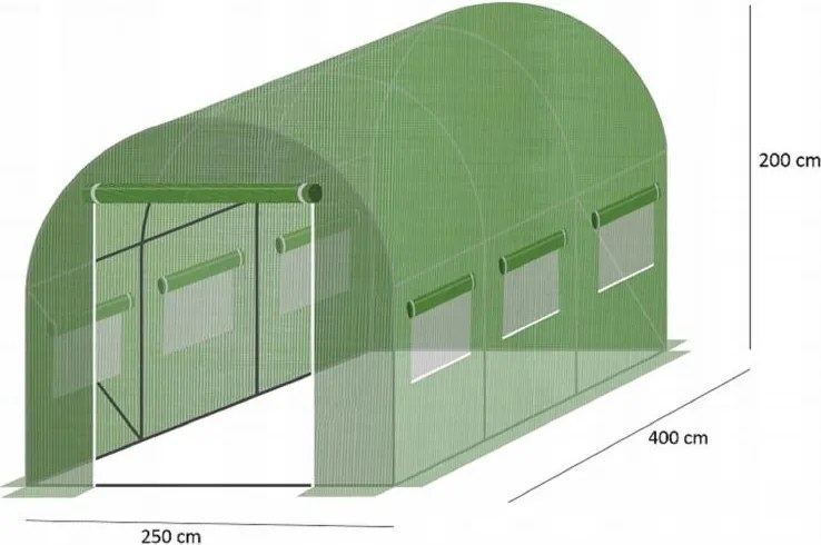 GARDEN LINE Fólia na fóliovník 4 x 2,5 x 2 m GardenLine TUN5651
