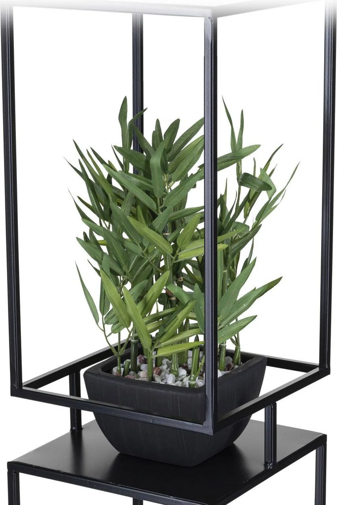 STOJAN NA KVETINÁČ BOX 87X24X24 CM ČIERNA