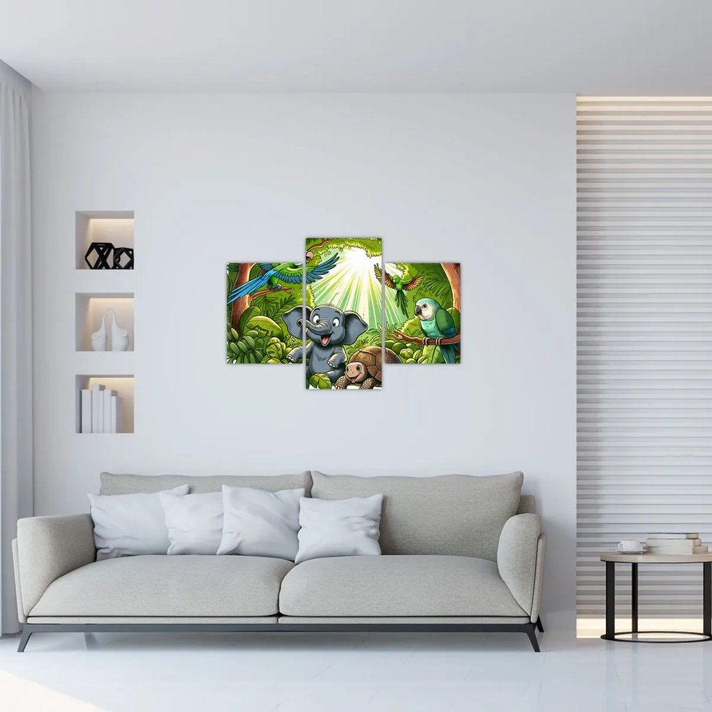 Obraz - Veselé zvieratká (90x60 cm)
