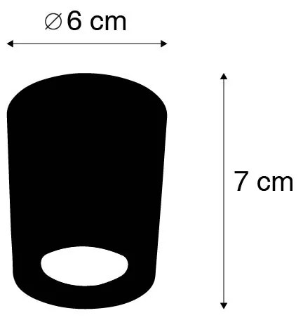 Moderné stropné bodové svetlo čierne vrátane LED IP55 - Livia