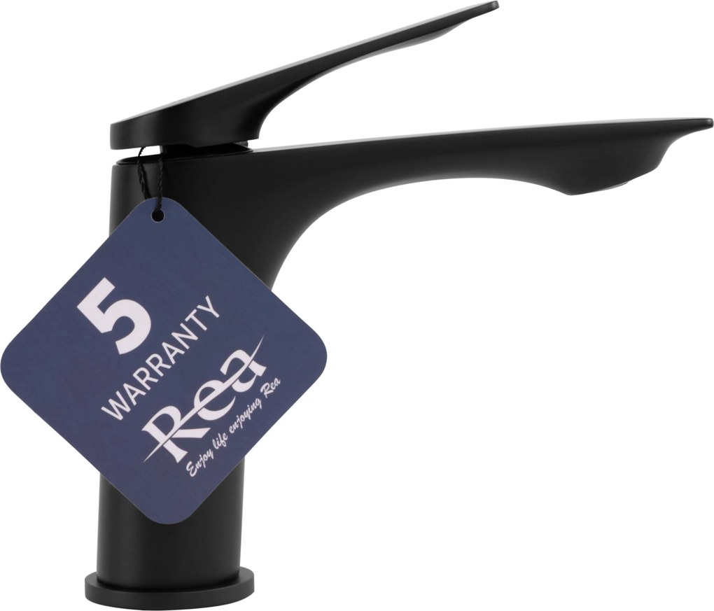 Rea Avalon, umývadlová batéria h-165, čierna matná, REA-B1117