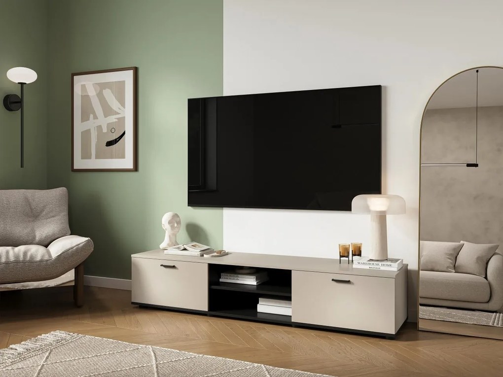 TV stolík 180 Boho B3, Farby: kašmír / kašmír + čierna