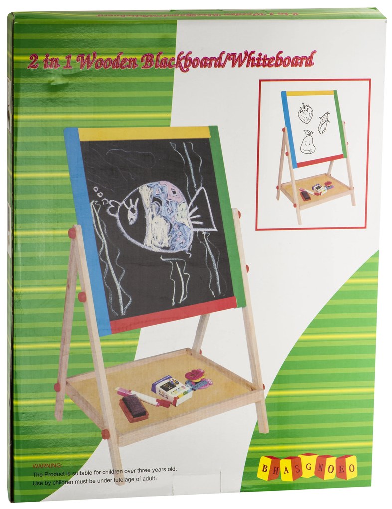 KIK Multifunkčná tabuľa obojstranná magnetická tabuľa 49 cm stojaca