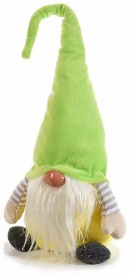 Jarný škriatok s dlhou zelenou čiapkou 47 cm