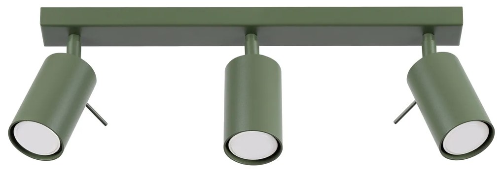 Bodové svietidlo Ring, 3x olivové kovové tienidlo, (možnosť polohovania)