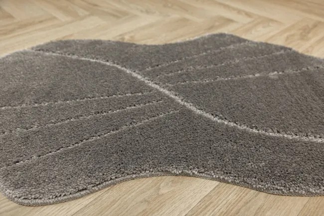 Kúpeľňový koberček Shell sivý