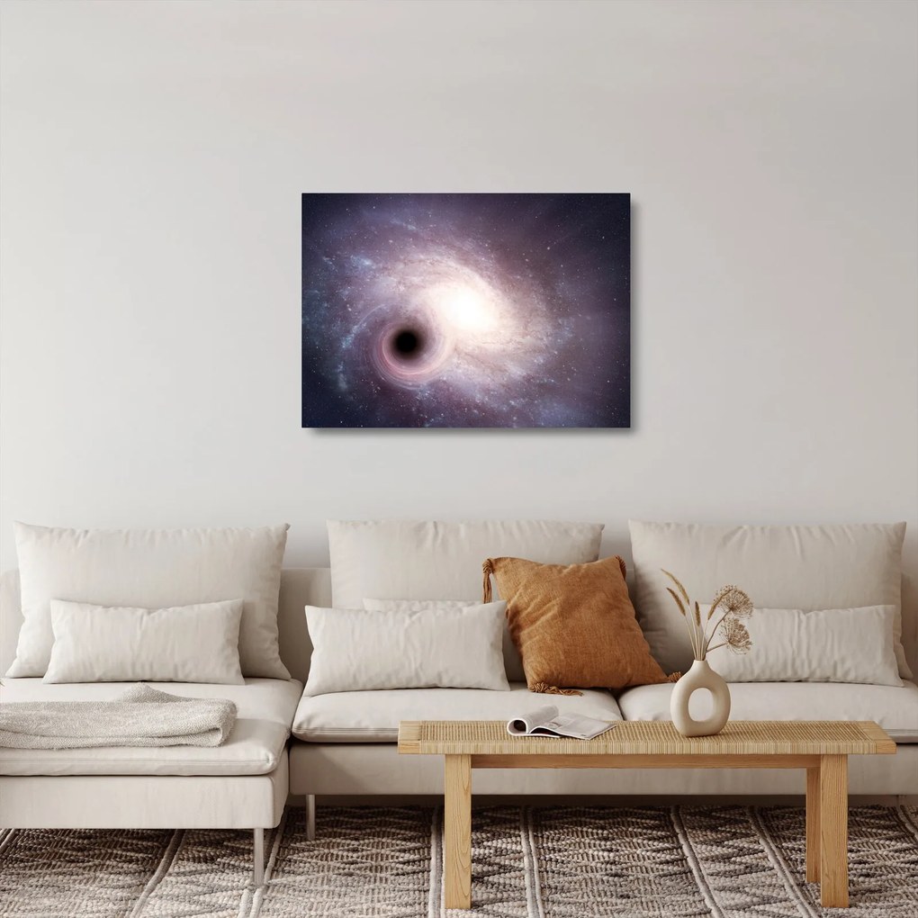 Sklenený obraz - Špirálna galaxia (70x50 cm)
