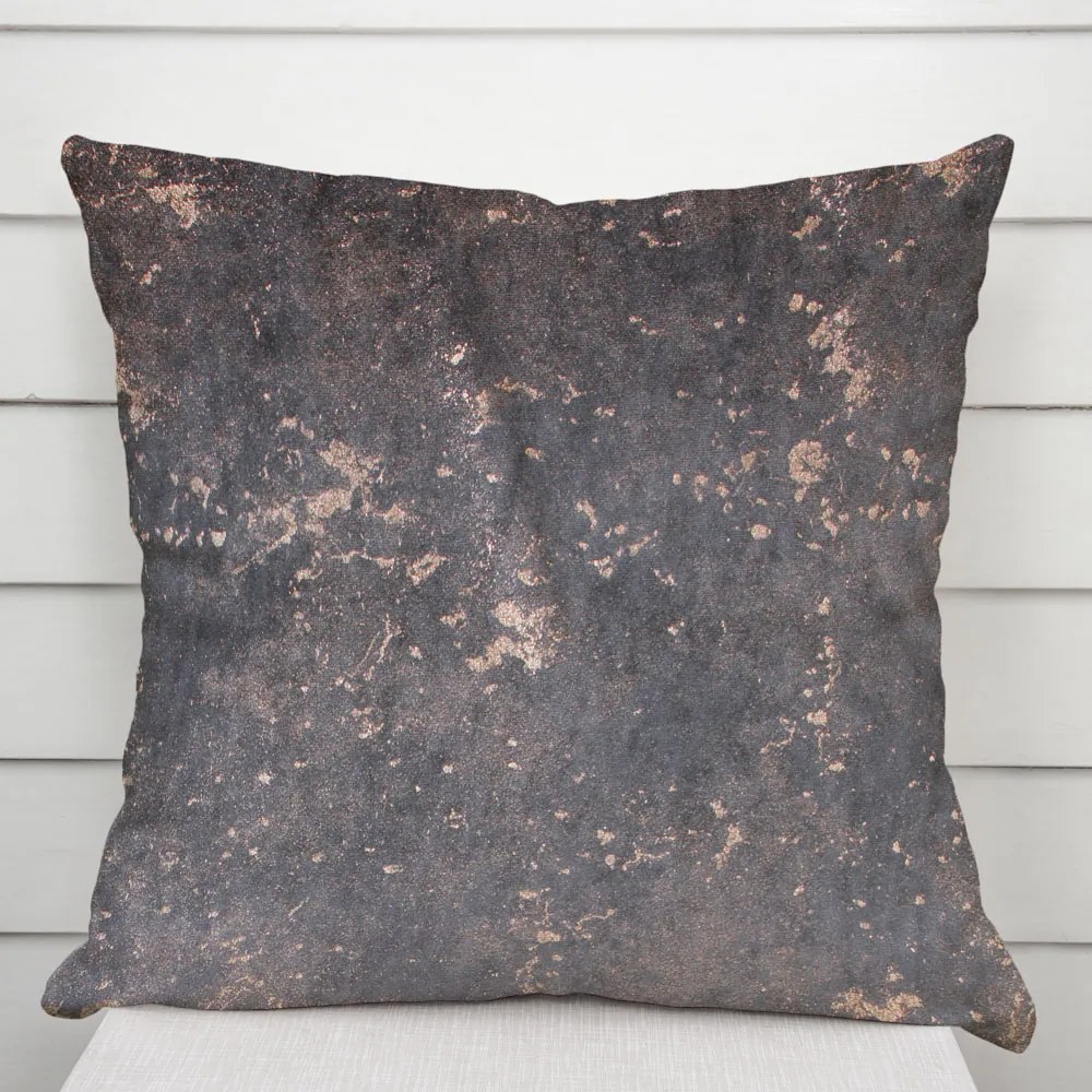 Biante Zamatová obliečka na vankúš Isabela IBL-004 Gold Design tmavo sivá 45x45 cm - SKLADOM