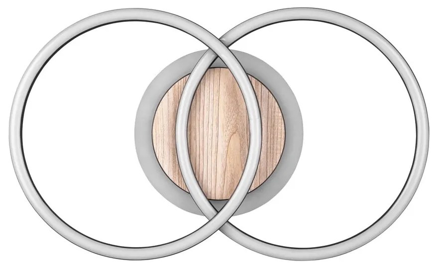 Čierno-hnedé LED stmievateľné stropné svietidlo 28x46 cm Giro – Trio