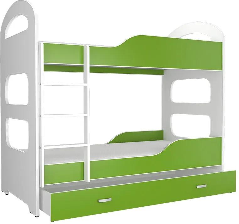 GL Dominik 180x80 Zelená poschodové postele pre deti