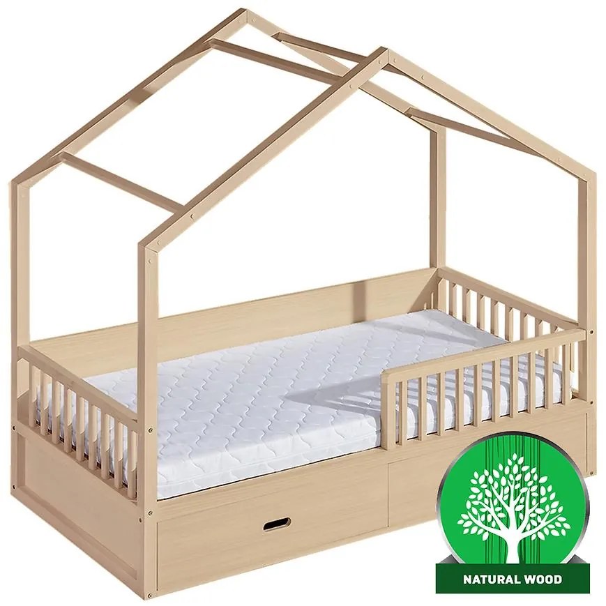 Posteľ Wiktor 200x90 Prírodná borovica