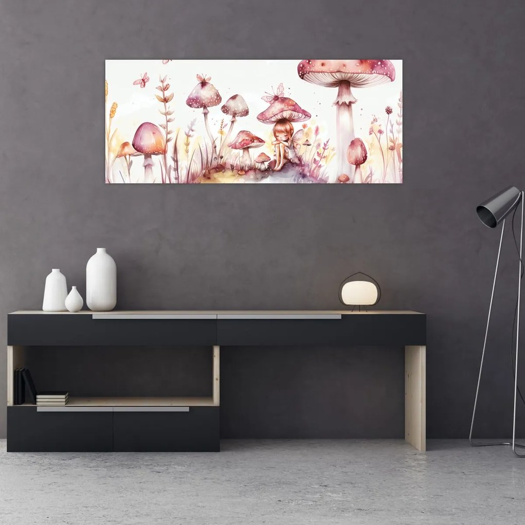 Obraz - Ružová víla (120x50 cm)