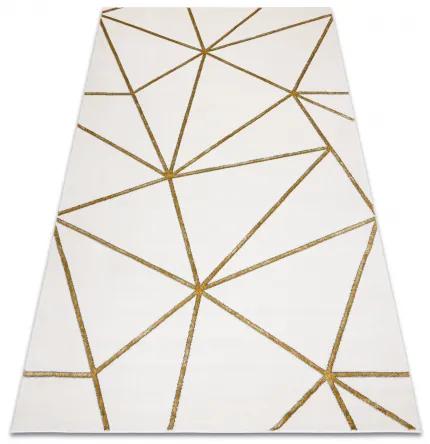 Koberec EMERALD exkluzívne 1013 glamour, štýlový geometrický krém / zlato Veľkosť: 180x270 cm