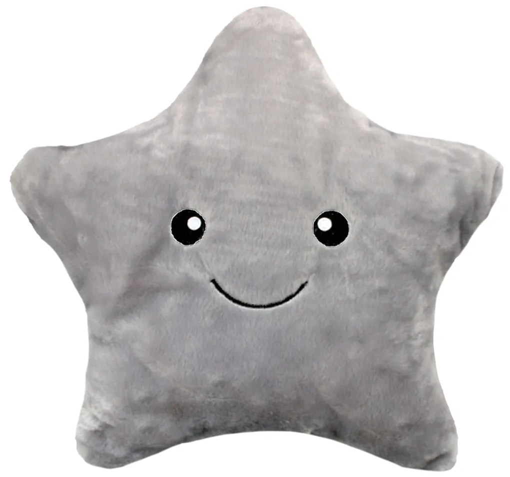 Plyšový vankúš TINY STAR Hviezdička - šedý