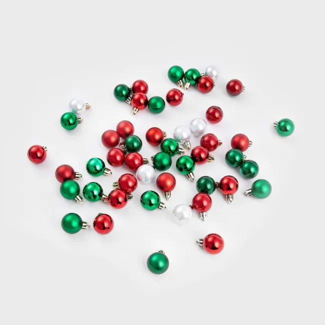 Vianočné guľky GERONI farebné 714511 (48ks)