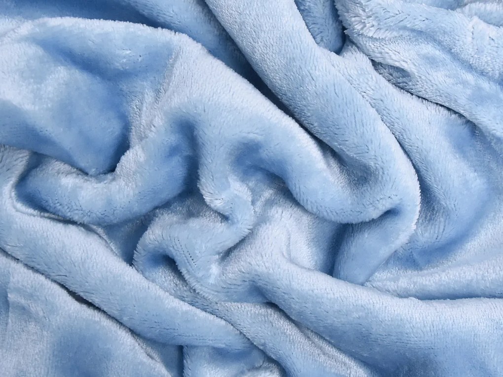 XPOSE® Mikroplyšová plachta Exclusive - svetlo modrá 200x220 cm