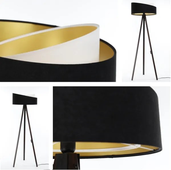 Stojacia lampa GALAXY 1xE27/60W/230V čierna/wenge