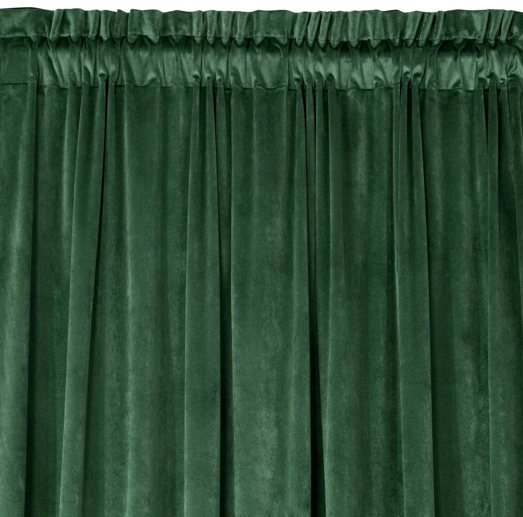 ZATEMŇOVACÍ ZÁVES NA PÁSKE ROSA 135X300 CM TMAVOZELENÁ