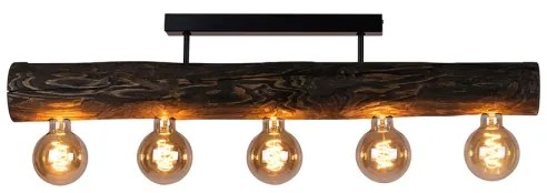 Spot-Light DO6997556 - Prisadený luster TRABO 5xE27/60W/230V borovica