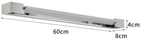 Brilagi-LED Kúpeľňové zrkadlo s osvetlením AQUA LINE LED/18W/230V 60 cm IP44 lesklý chróm