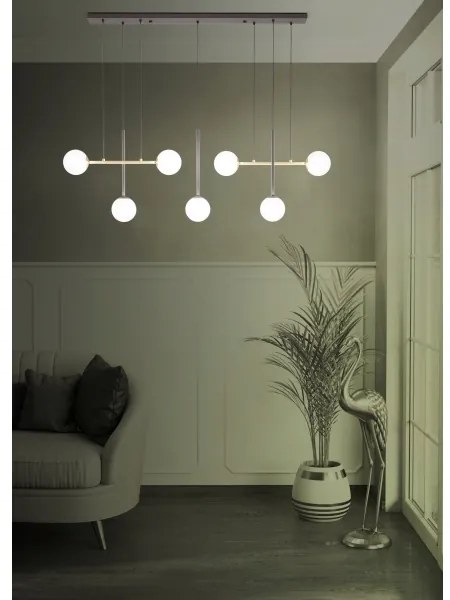 Eglo 390178 - Luster na lanku PAZ 7xE14/40W/230V zlatá/čierna