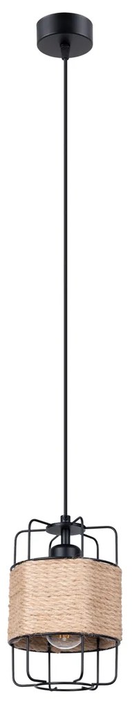 Závesné svietidlo Gizur, 1x šnúra/čierne drôtené tienidlo