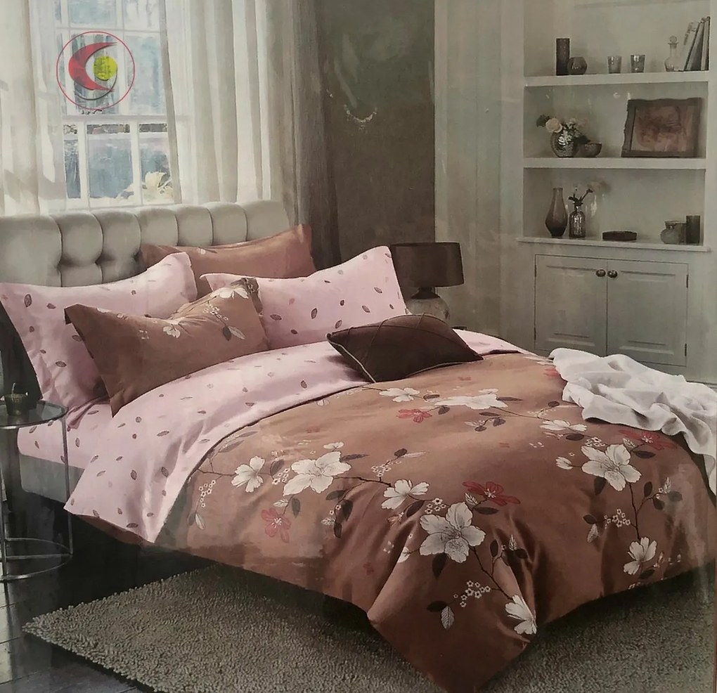 Sendia Textil BROWN AND PINK foto obliečky 140x200 cm Rozmer obliečok: 140x200 cm, Obsah balenia: 3 Set Balenie