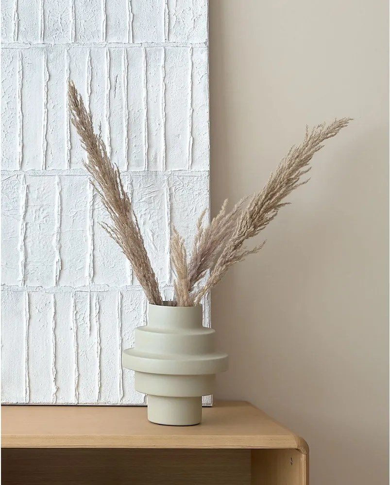 Béžová oceľová váza (výška 23 cm) Velia – Kave Home