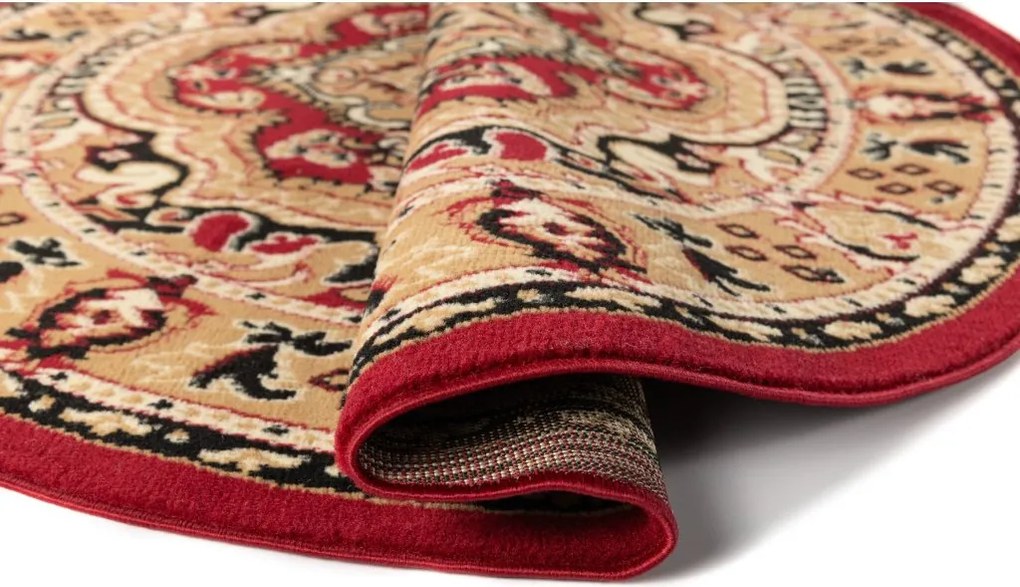 TA Koberec E951A ČERVENÉ ATLASOVÉ KOLESO Rozmer: 140x140 cm