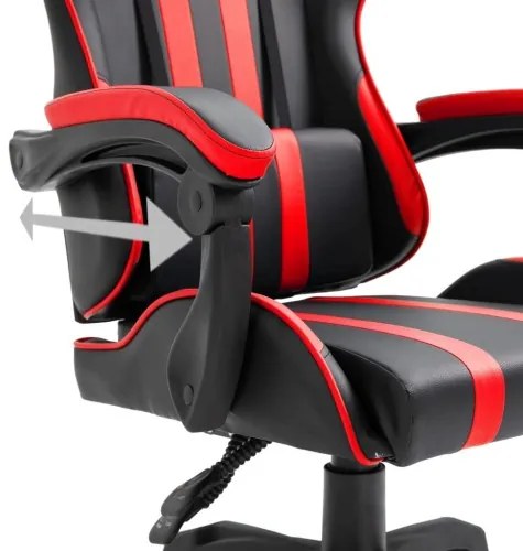 vidaXL Herná stolička, červená, umelá koža-