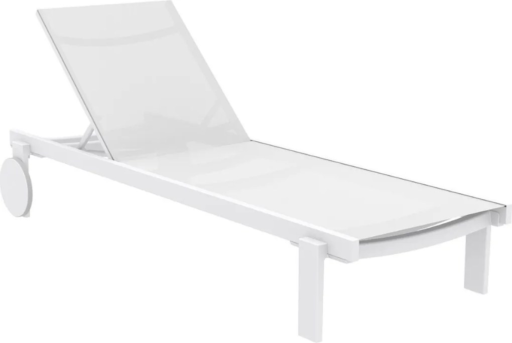 CASABLANCA záhradné lehátko white/taupe