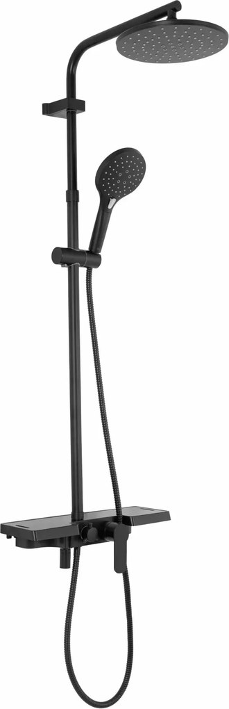REA - Santos sprchový set s batériou 150mm,  čierna, REA-P8803