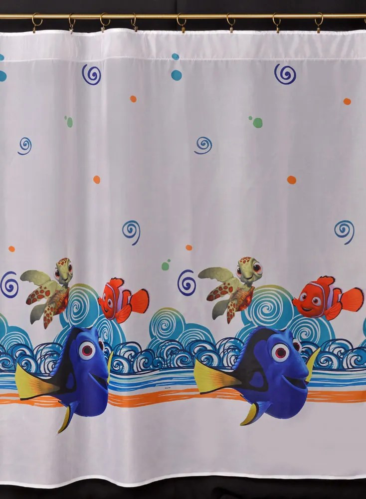Záclona Nemo a Dory, 155 cm/šírka 300 cm, 1 ks