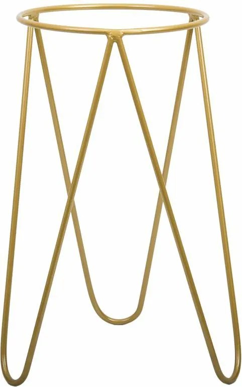 STOJAN NA KVETINÁČ TRIPOD 45X30X24 CM ZLATÁ